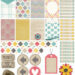 Printable Happy Planner stickers in soft retro colors, including florals, labels, arrows, and decorative blocks.