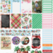 Colorful printable sticker sheet with watercolor vegetables, florals, washi strips, full boxes, and farmer’s market-themed accents.