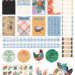 ountryside-themed planner printable sheet featuring watercolor florals, vintage textures, gingham patterns, and market-inspired stickers.